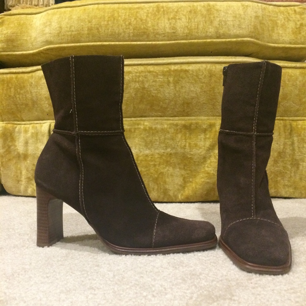 Worthington brown leather boots, size 8